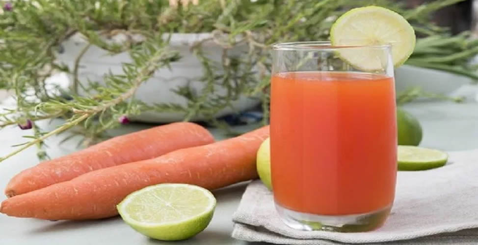 Sucos Para o Cabelo Crescer- Cenoura e limão